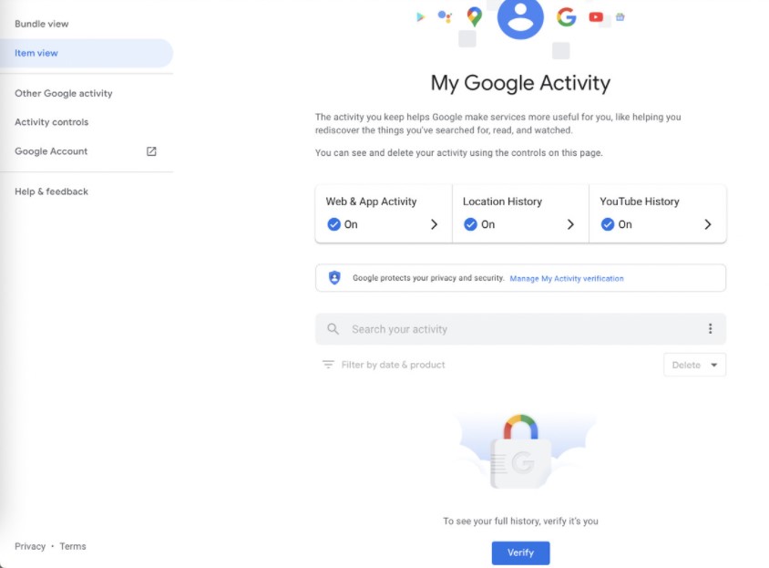 Google Now Allows Protect Your Browsing History 2